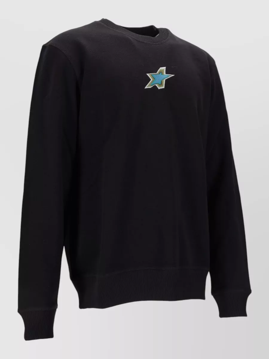 Paul Smith Regular Fit Graphic Sweatshirt With Ribbed Cuffs