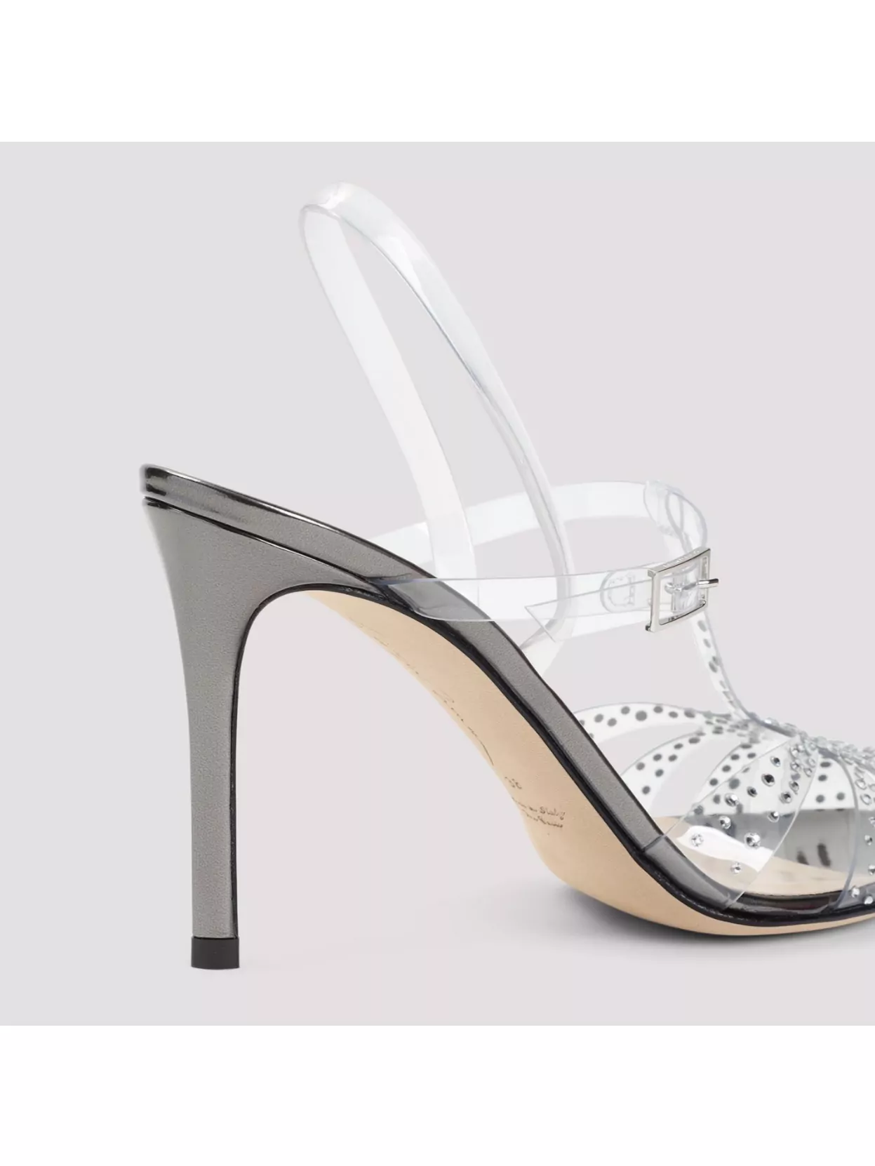 Giorgio Armani Crystal Embellished Leather Round Toe Pumps