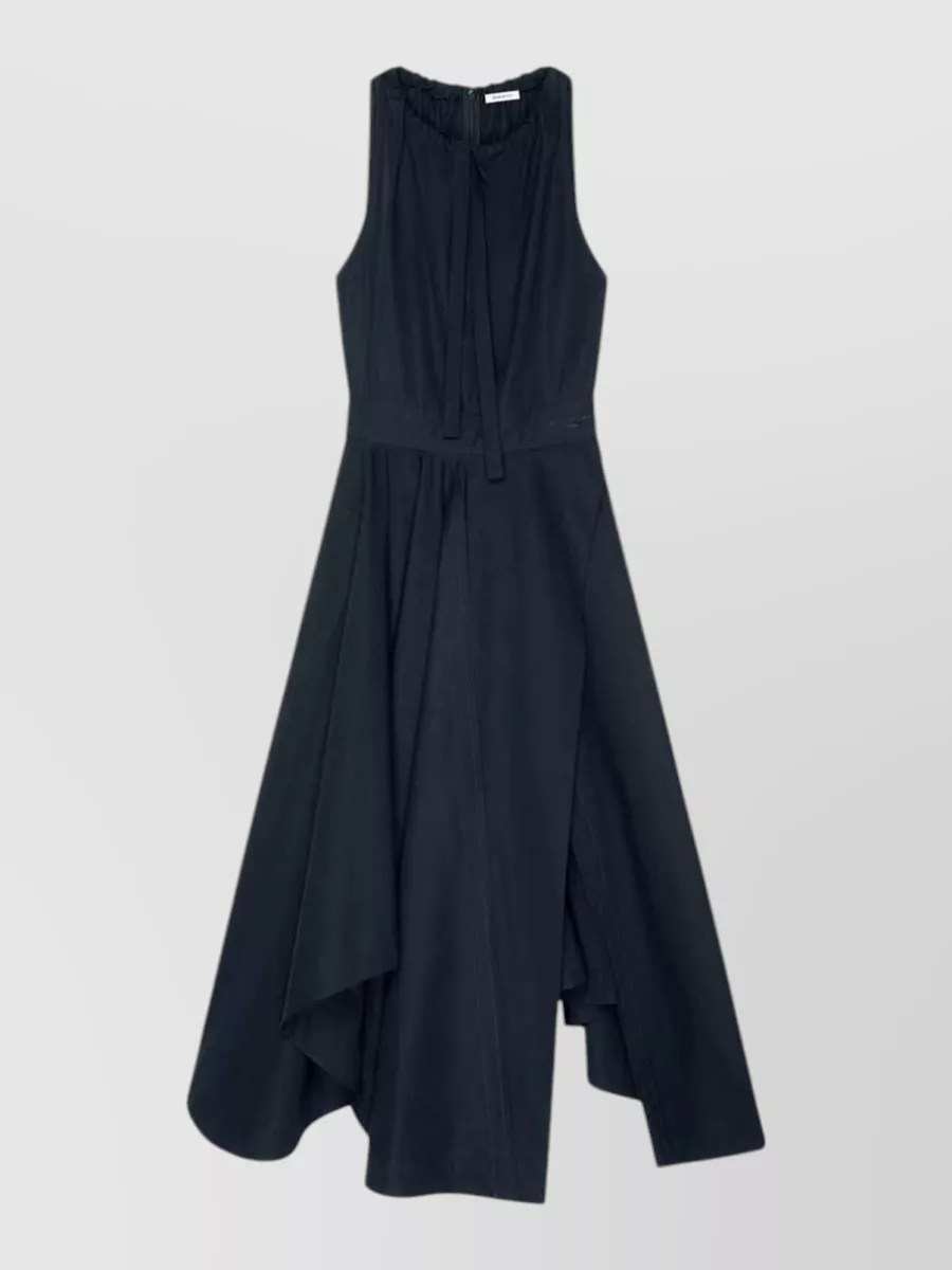 Givenchy cotton asymmetric sleeveless maxi dress