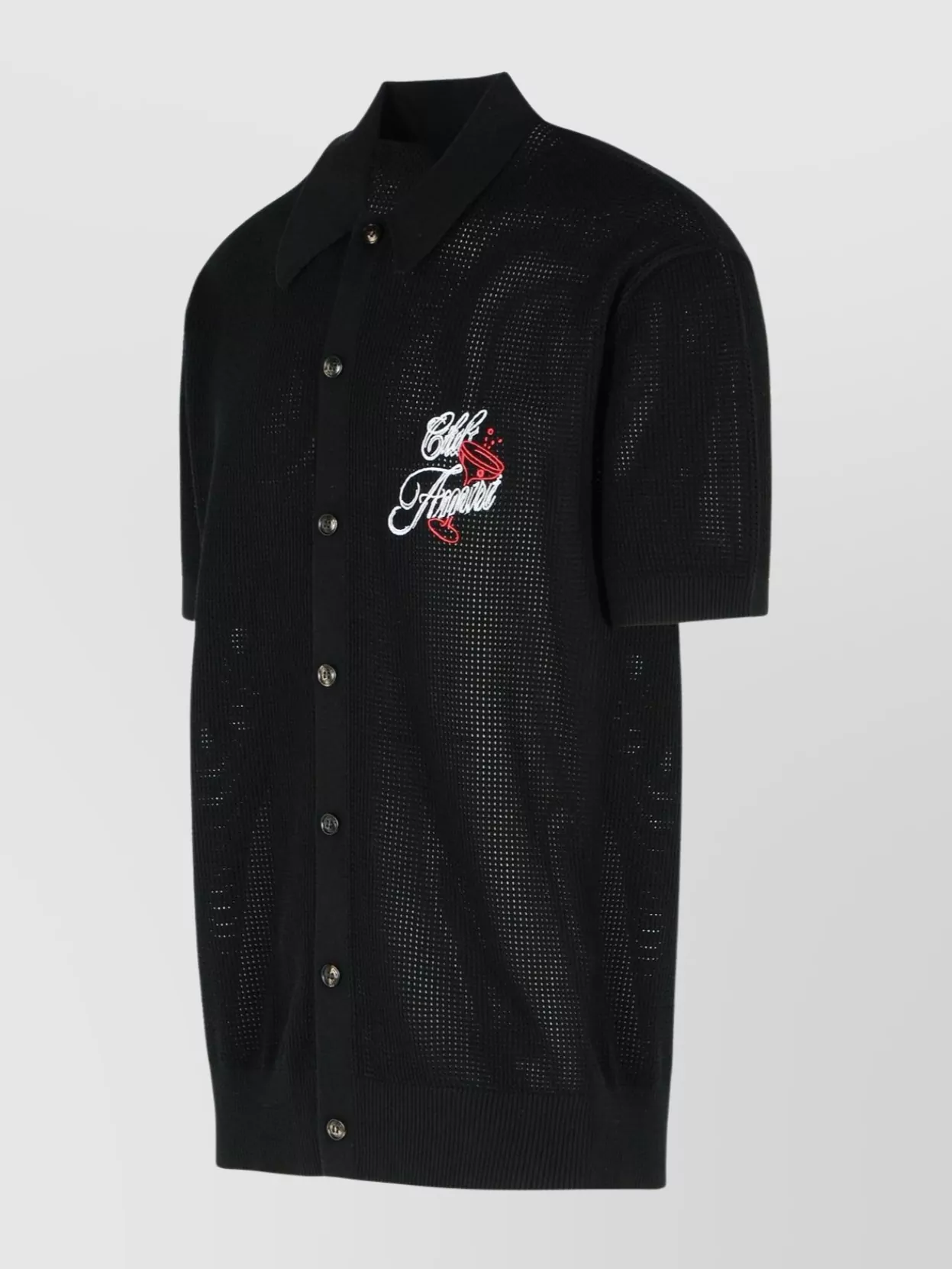 Amiri Short Sleeve Sweater Embroidered Design