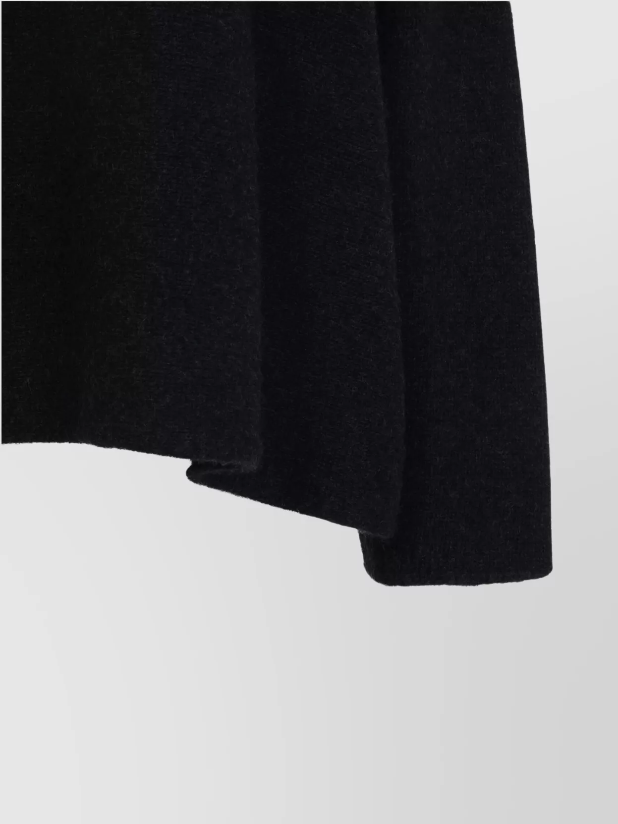 Giorgio Armani Cashmere Flared Hem Sweater In Black