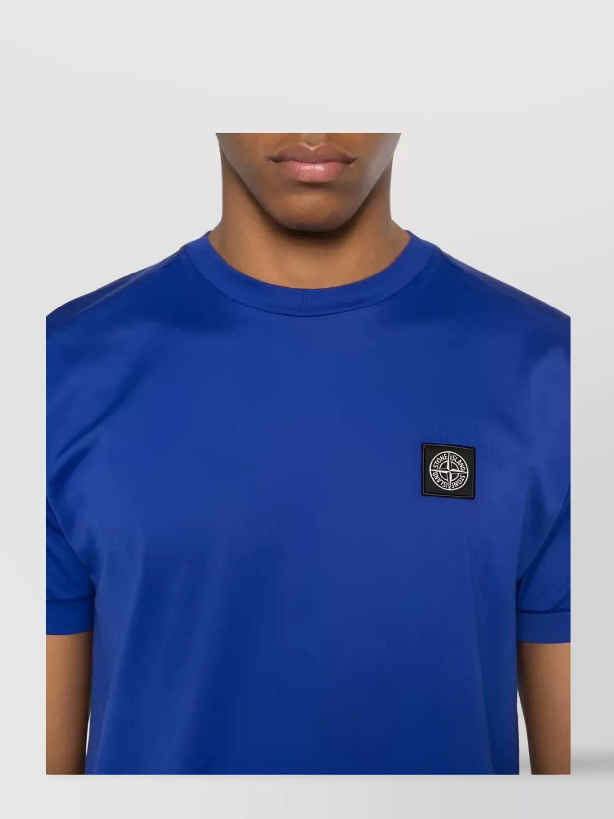 Stone Island 2100039 60/2 Cotton Jersey In Blue