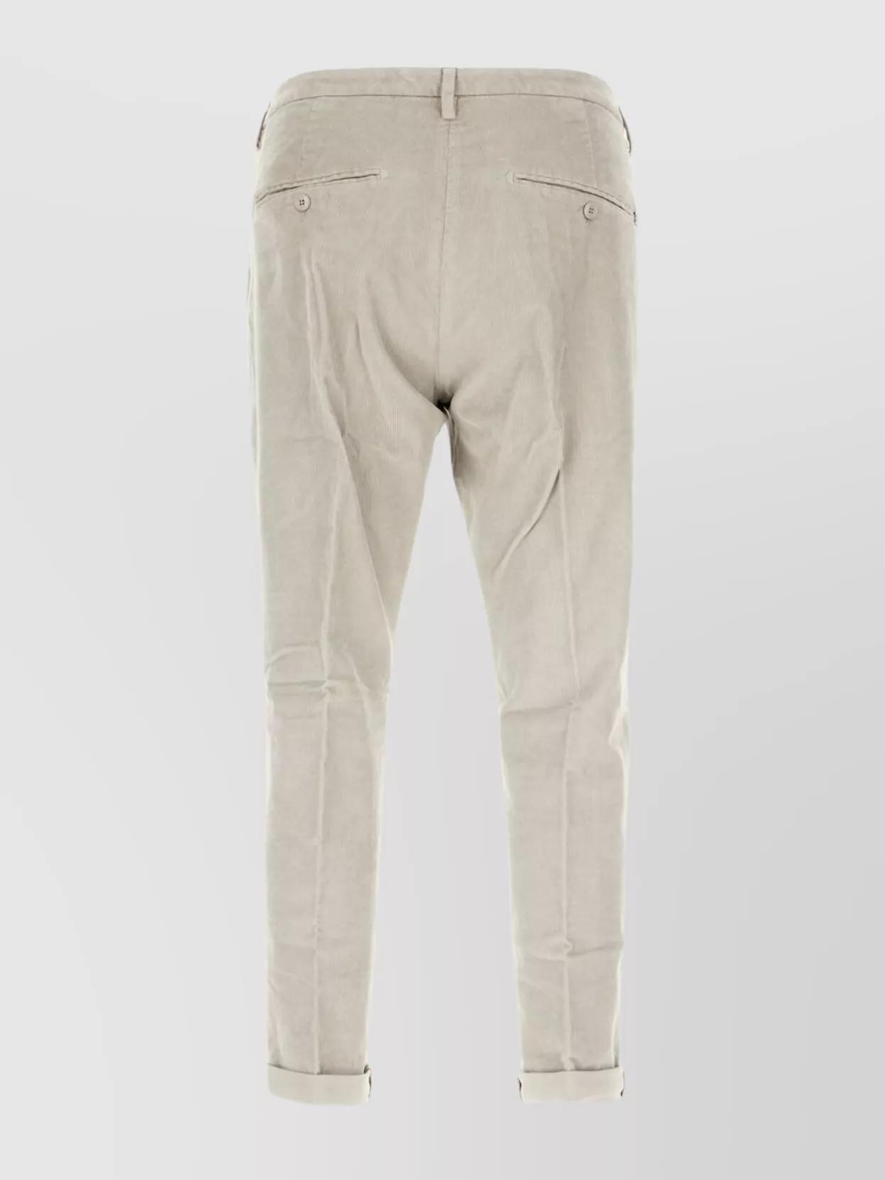 Dondup Trousers With Back Pockets And Rolled Cuffs