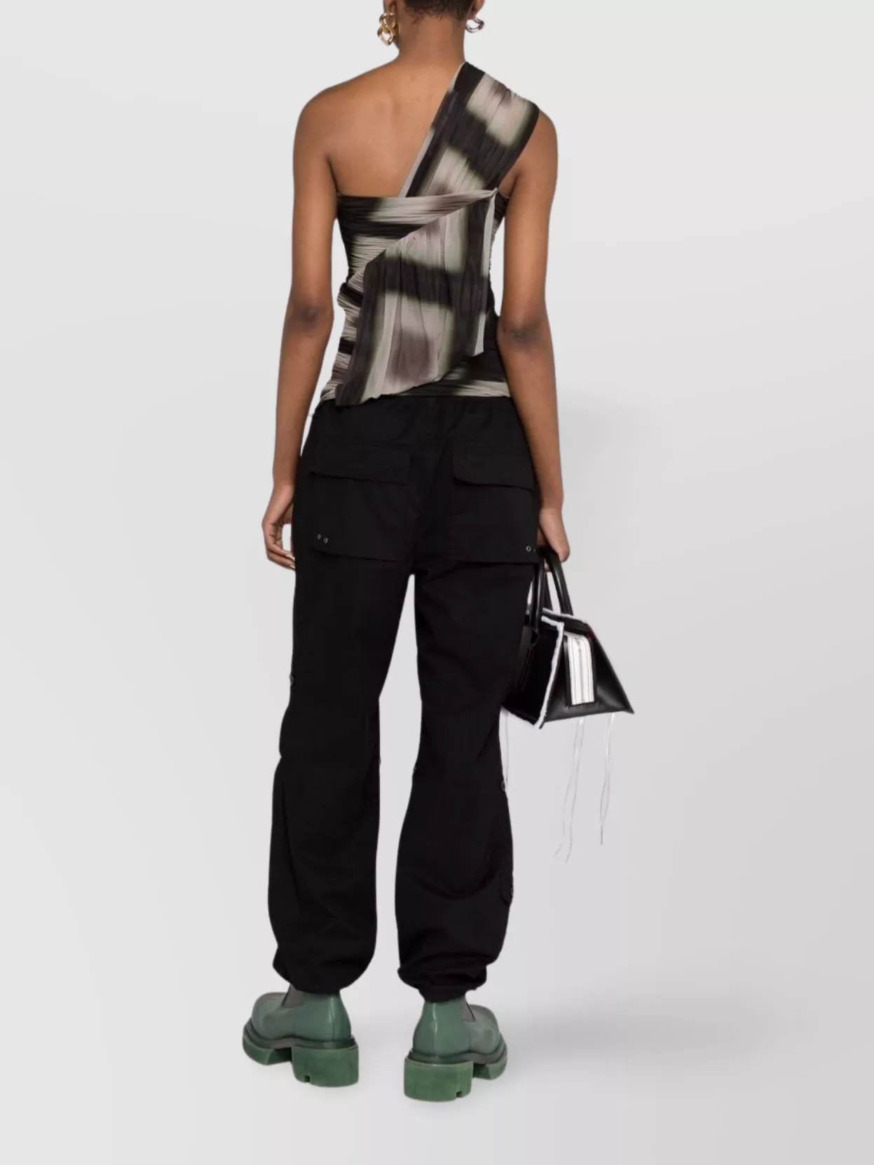 Rick Owens Asymmetrical Draped One-Shoulder Top