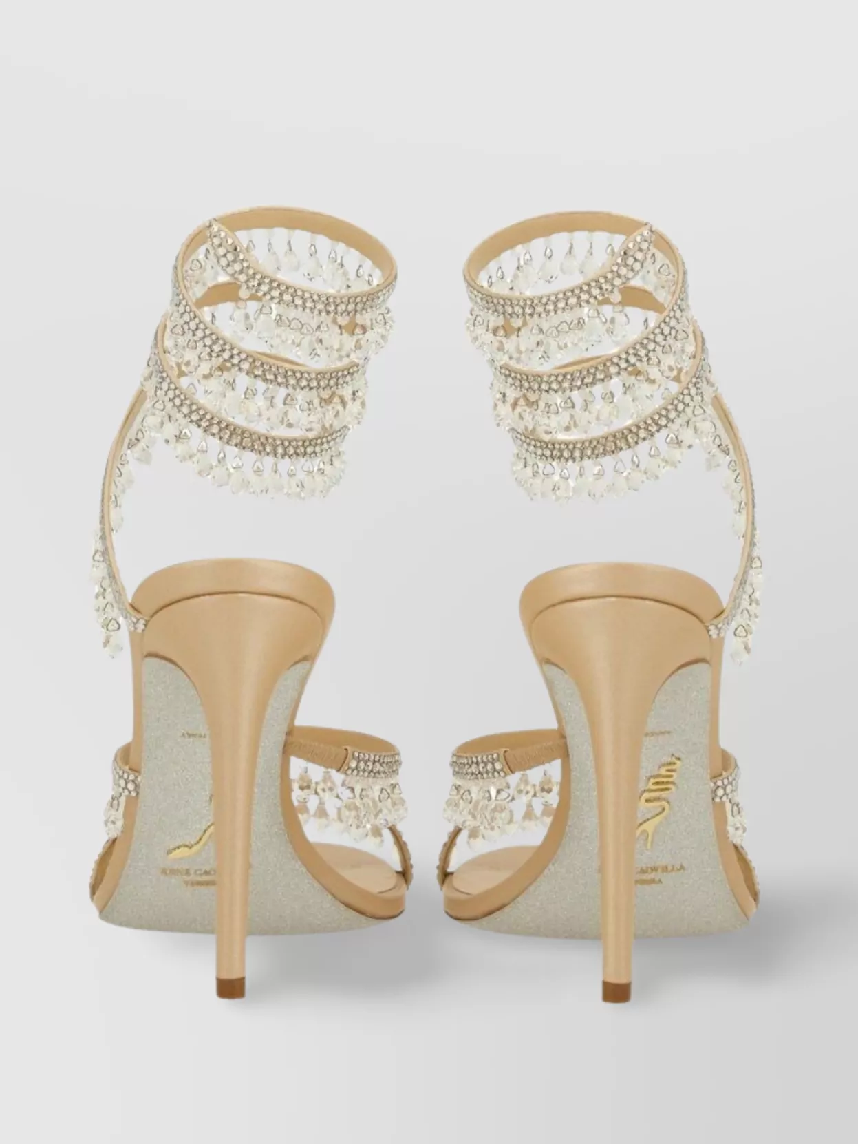 Rene Caovilla Crystal Strap Sandal Open Toe