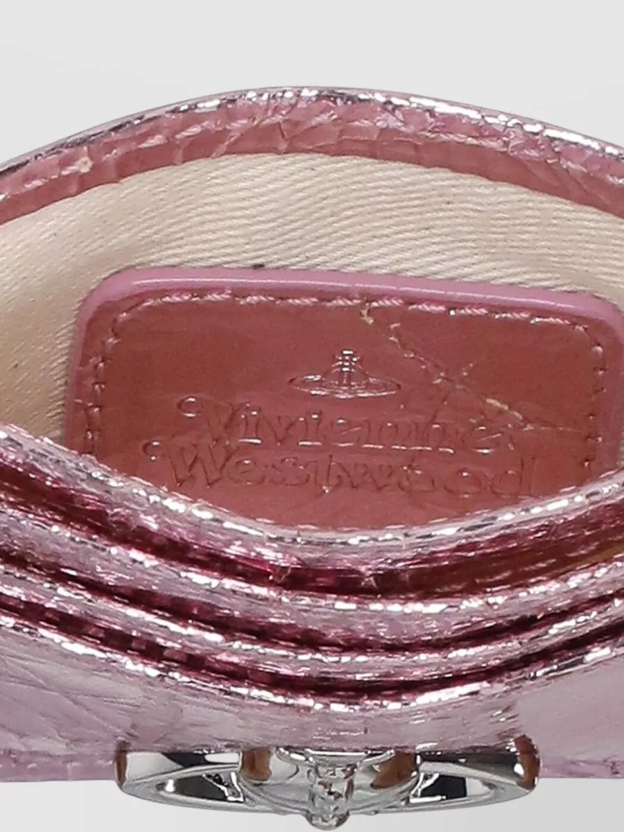 Vivienne Westwood Metallic Leather Card Holder Compact Design