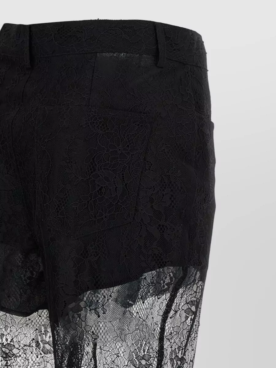 Giuseppe Di Morabito Lace Overlay Trousers Sheer Design