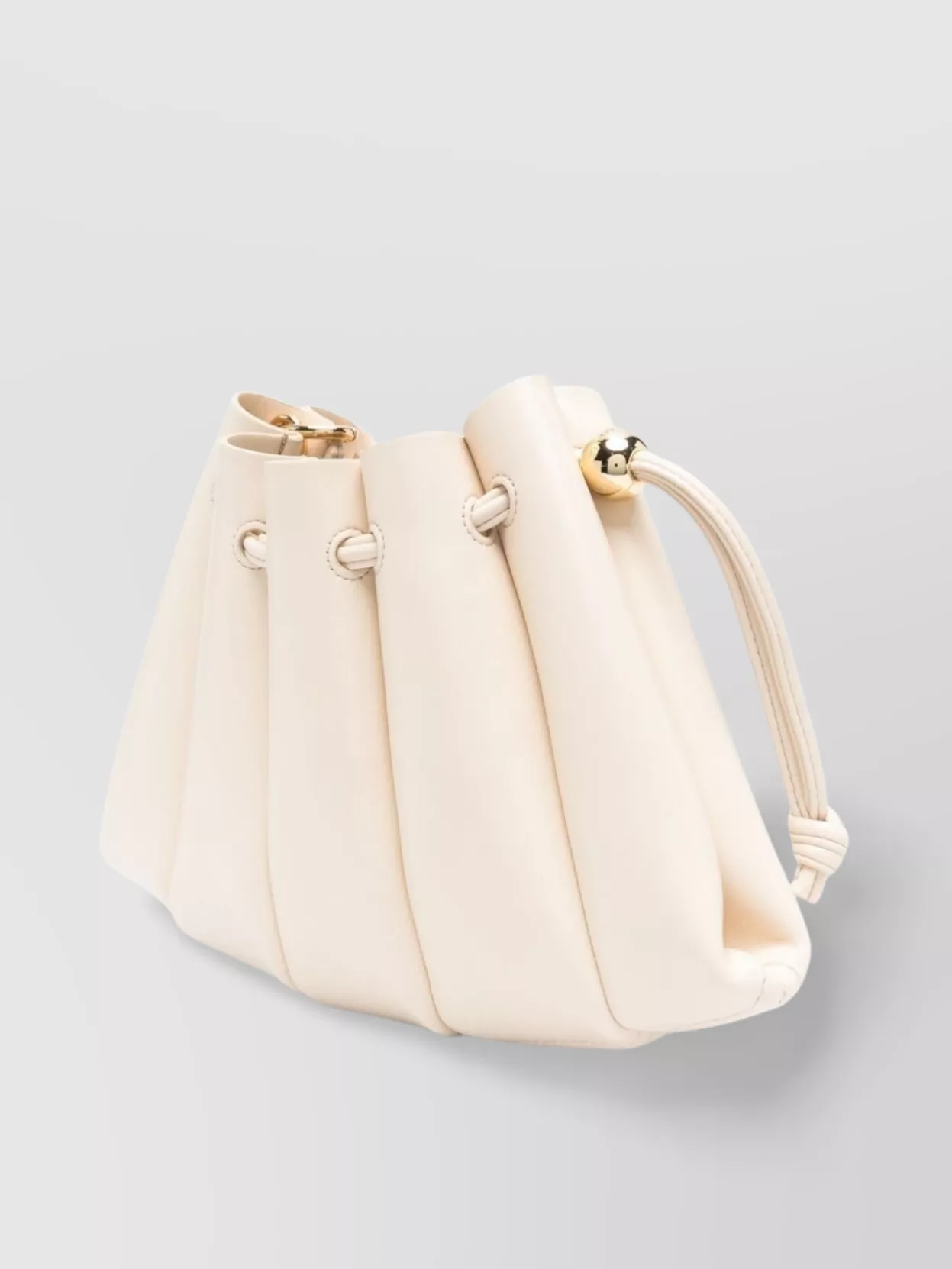 Themoirè Pleated Hardware Shoulder Bag