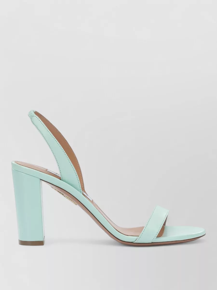 Aquazzura Leather Block Heel Sandals