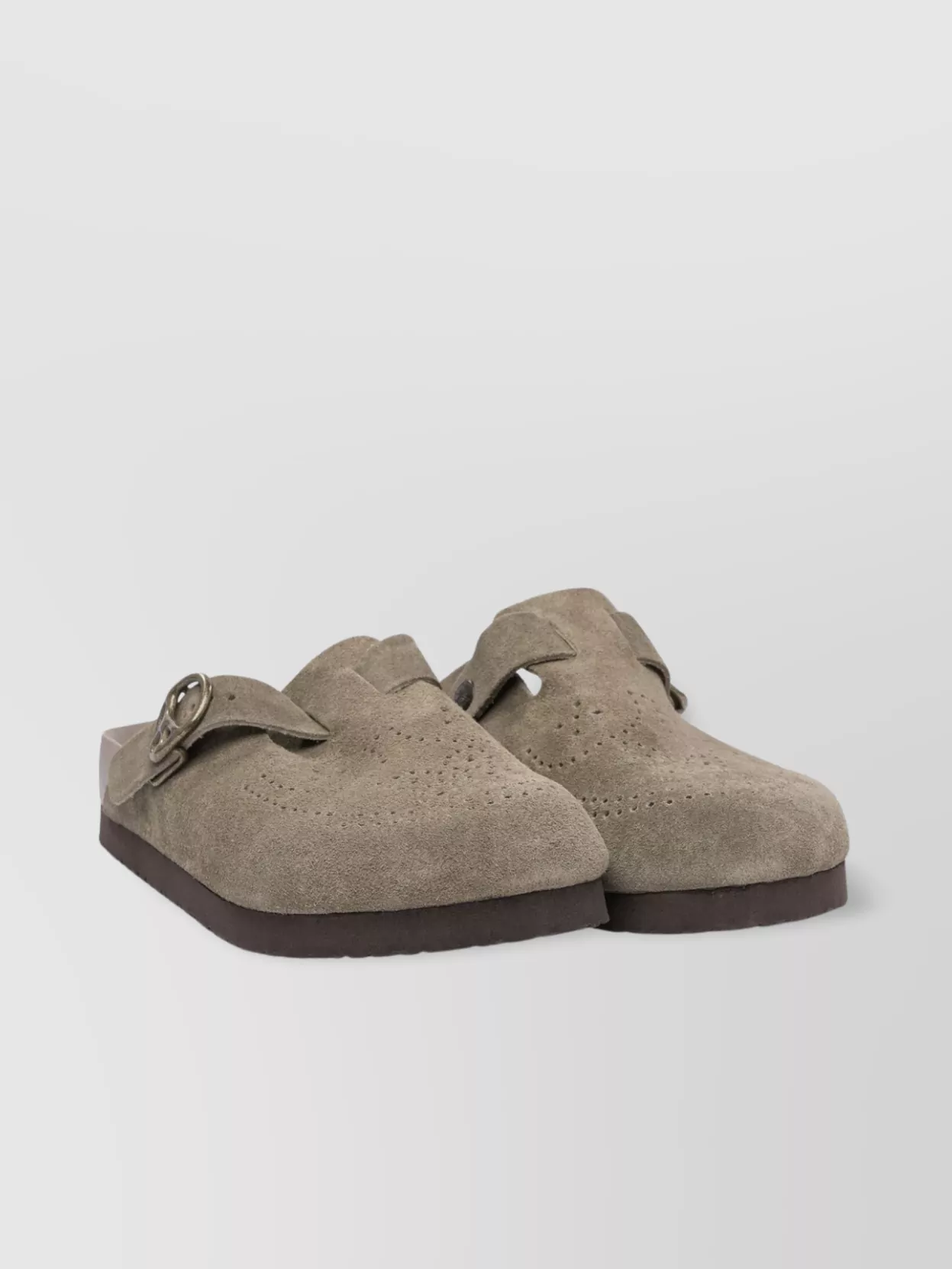 Needles Perforated Design Sandals With Textured Sole