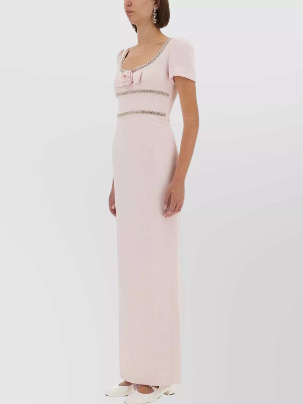 Self-Portrait Chiffon maxi dress with belted waist | The