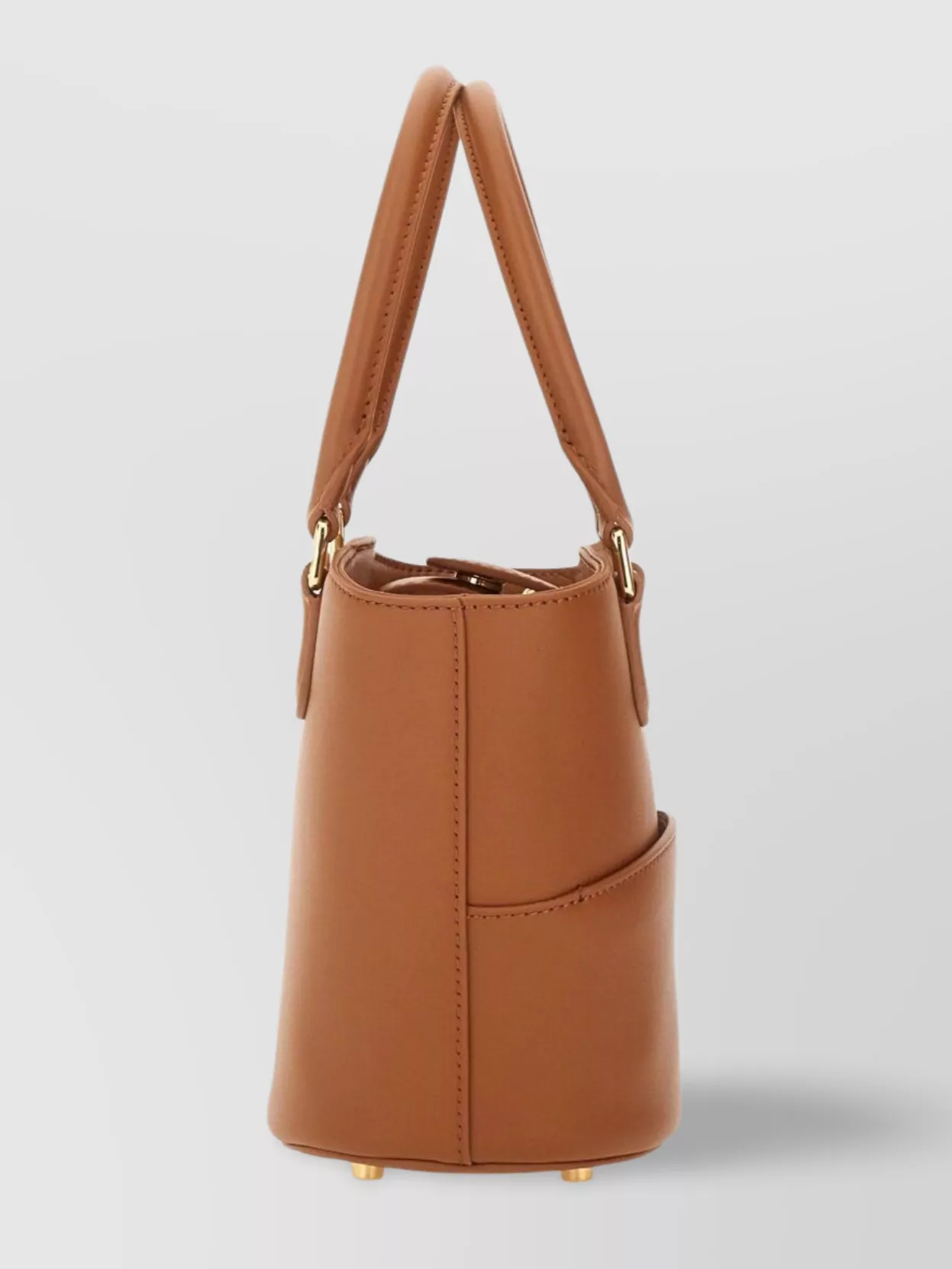 Self-portrait Chain Strap Top Handle Structured Shape In Brown
