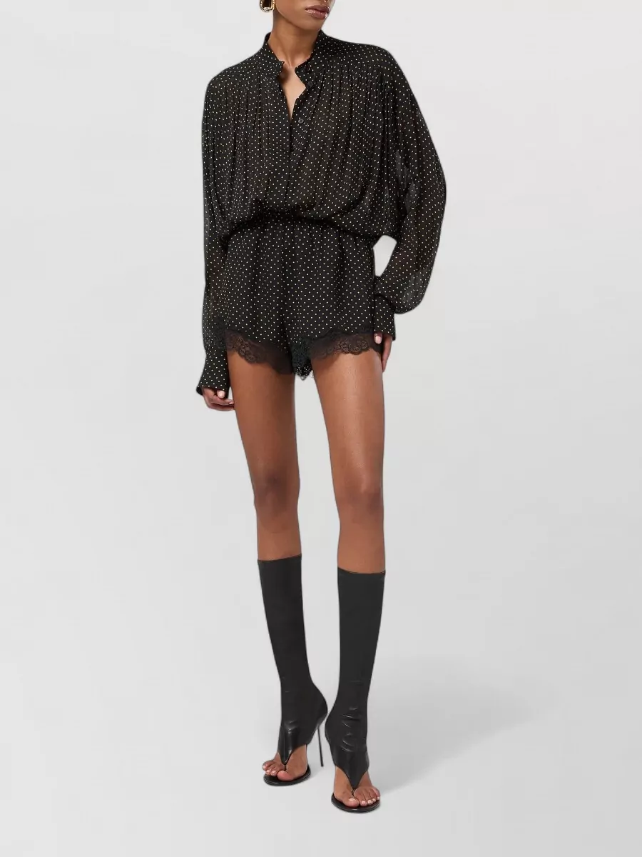 The Andamane lace trim playsuit