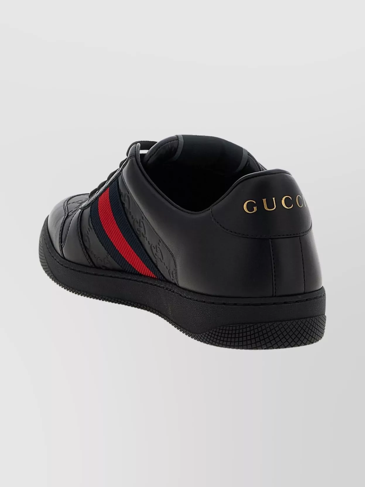 Gucci Low-Top Sneakers With Embossed Pattern And Rubber Sole