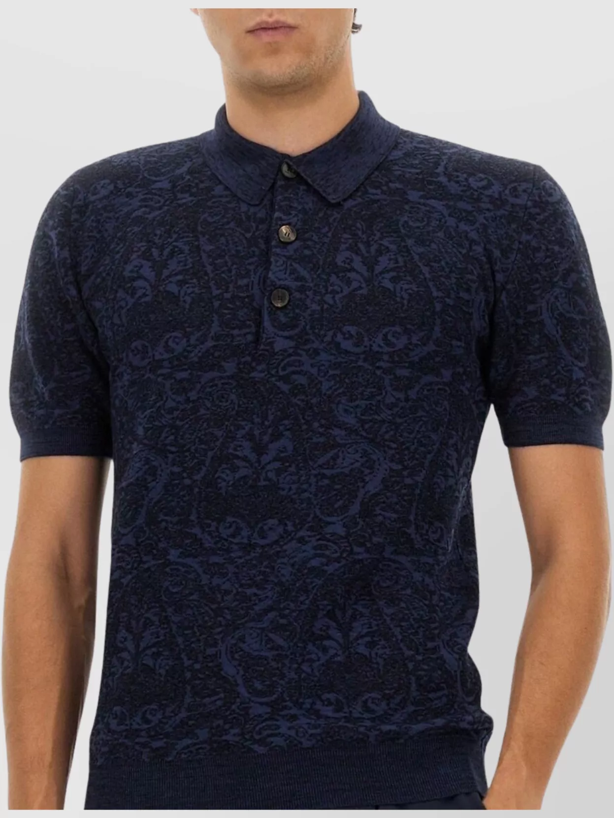 Etro Patterned Polo Shirt Short Sleeves