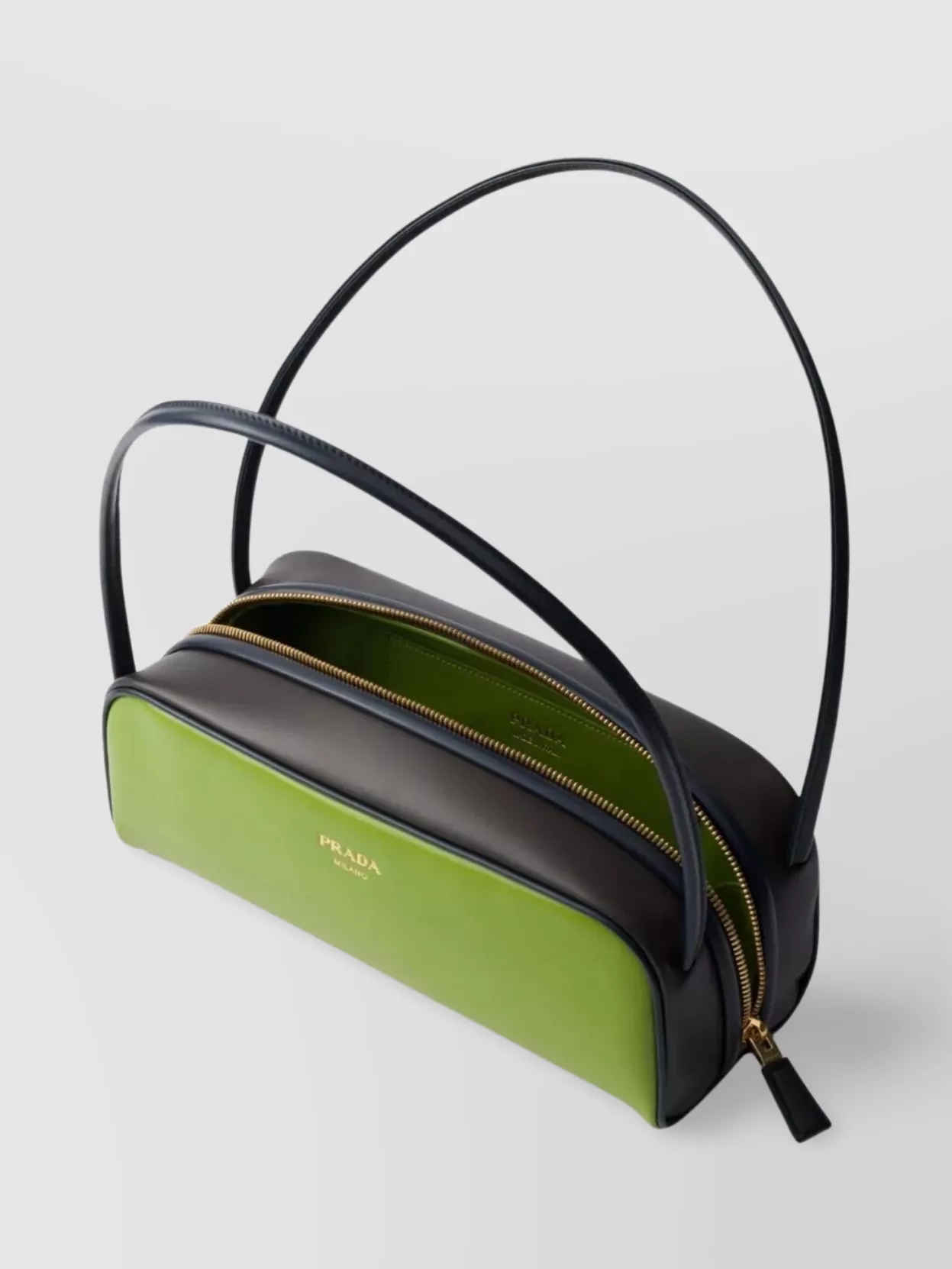 Prada Smooth Leather Shoulder Bag With Top Handle