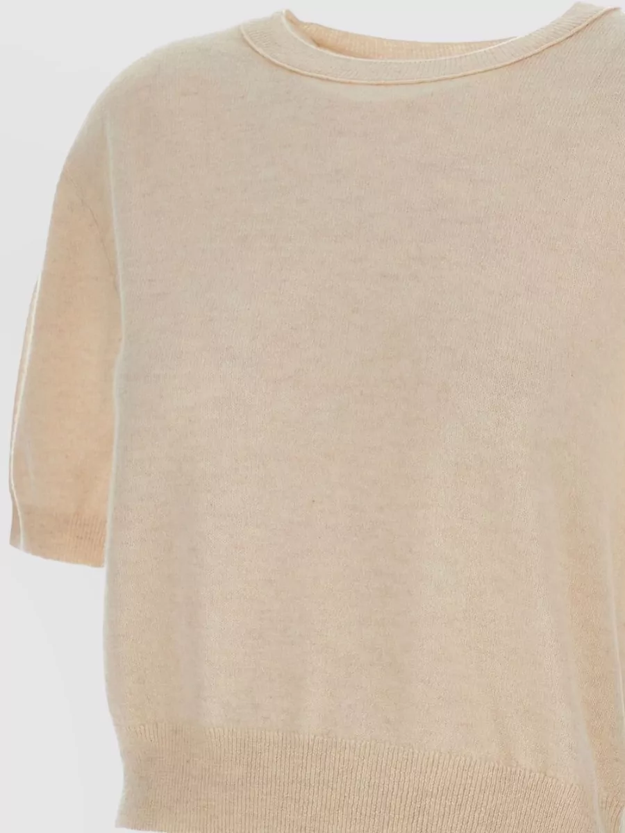 Lisa Yang Cashmere Short-Sleeve Knitted Top