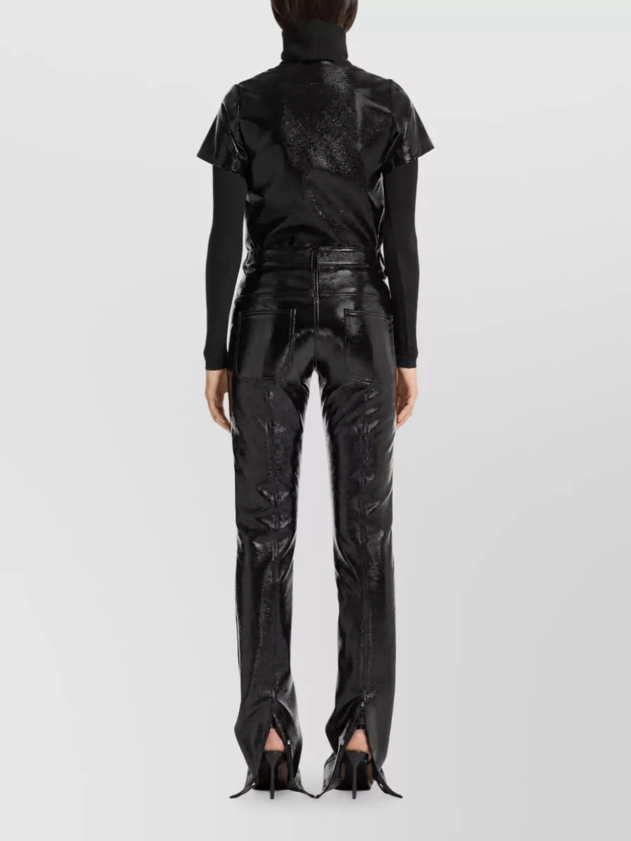 Courrèges Vinyl Straight-Leg Trousers