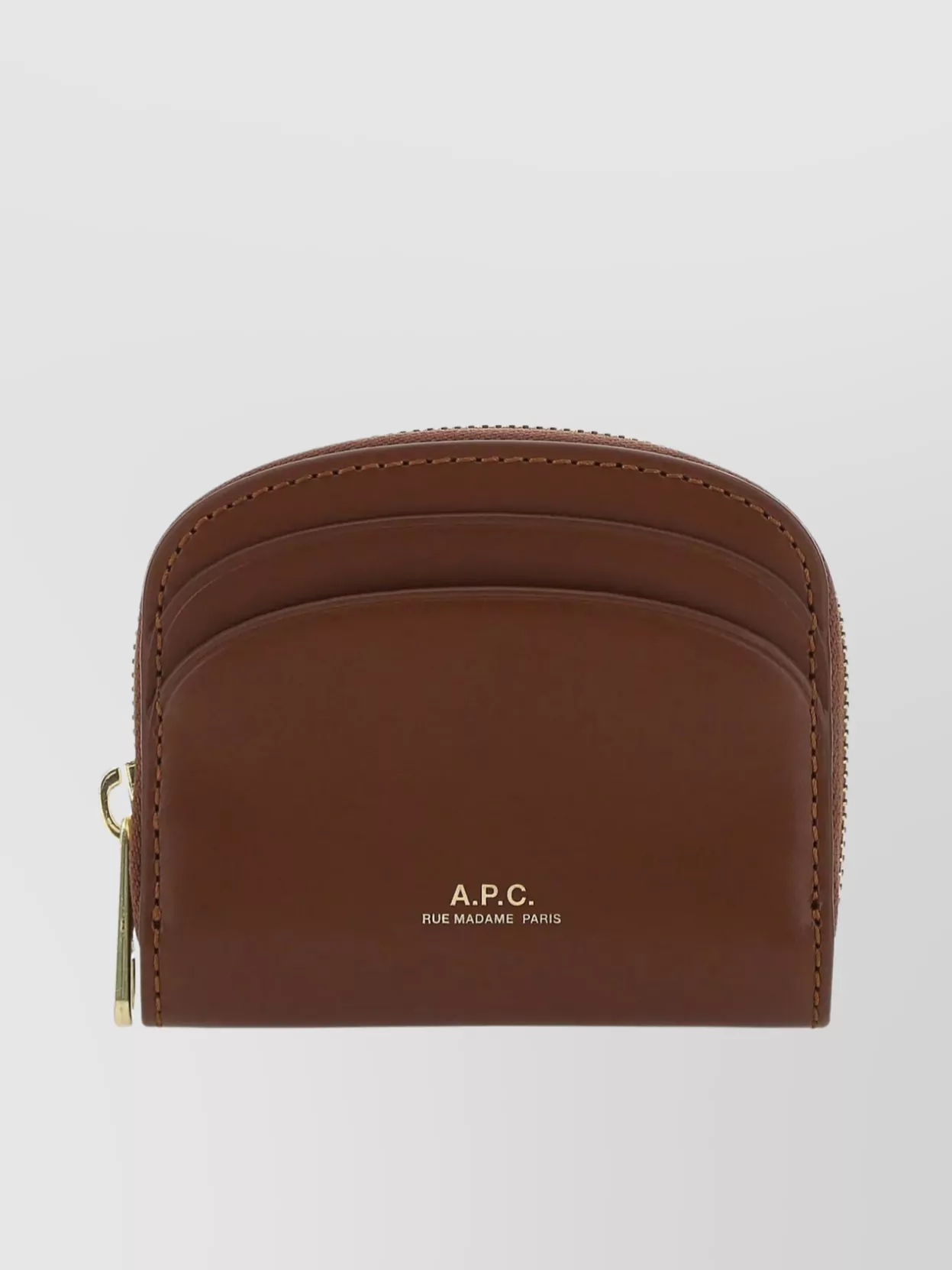 Shop Apc Edges Curved Gilded Accents In Brown
