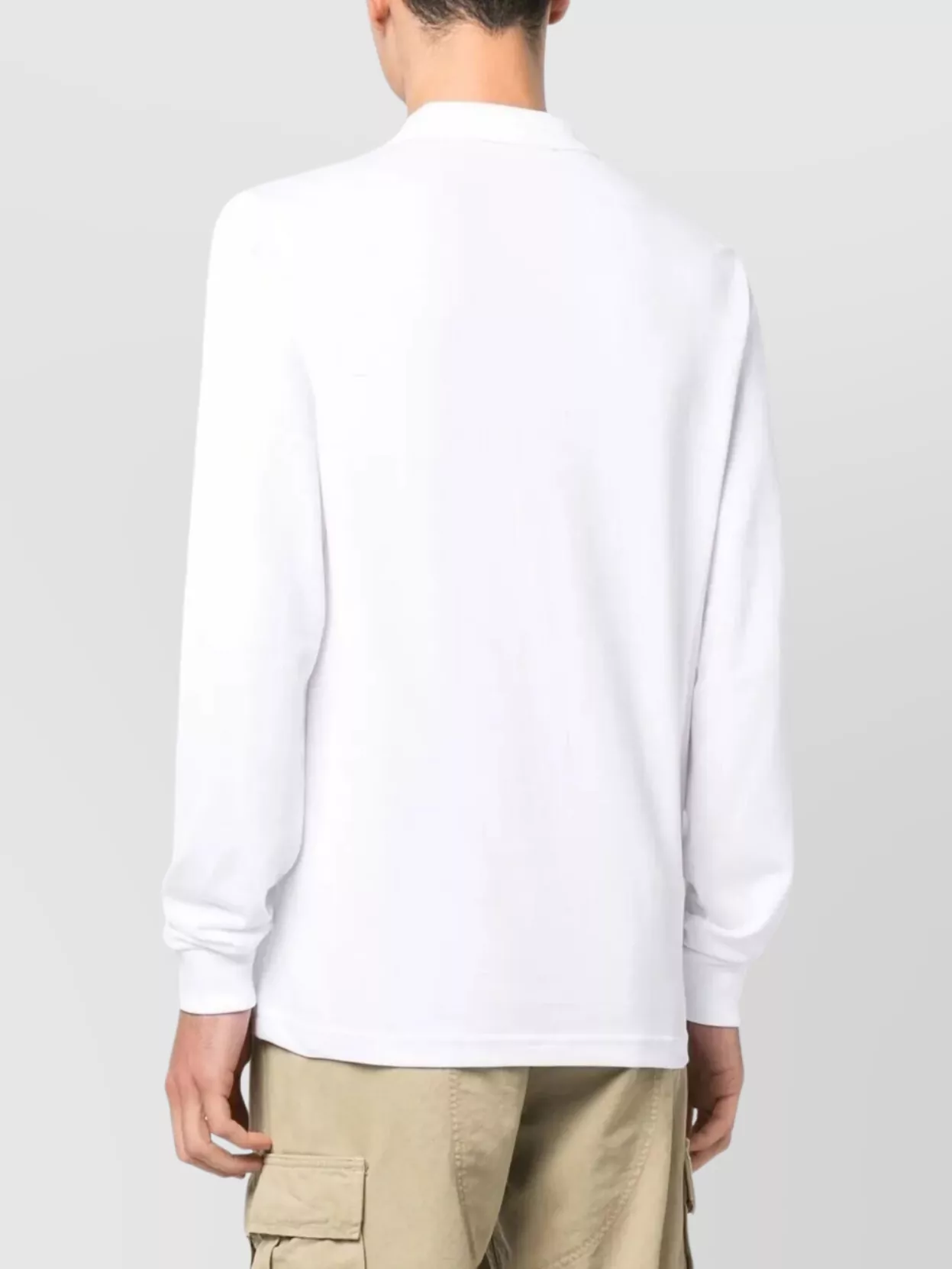 Fred Perry Long Sleeve Polo Shirt With Ribbed Cuffs