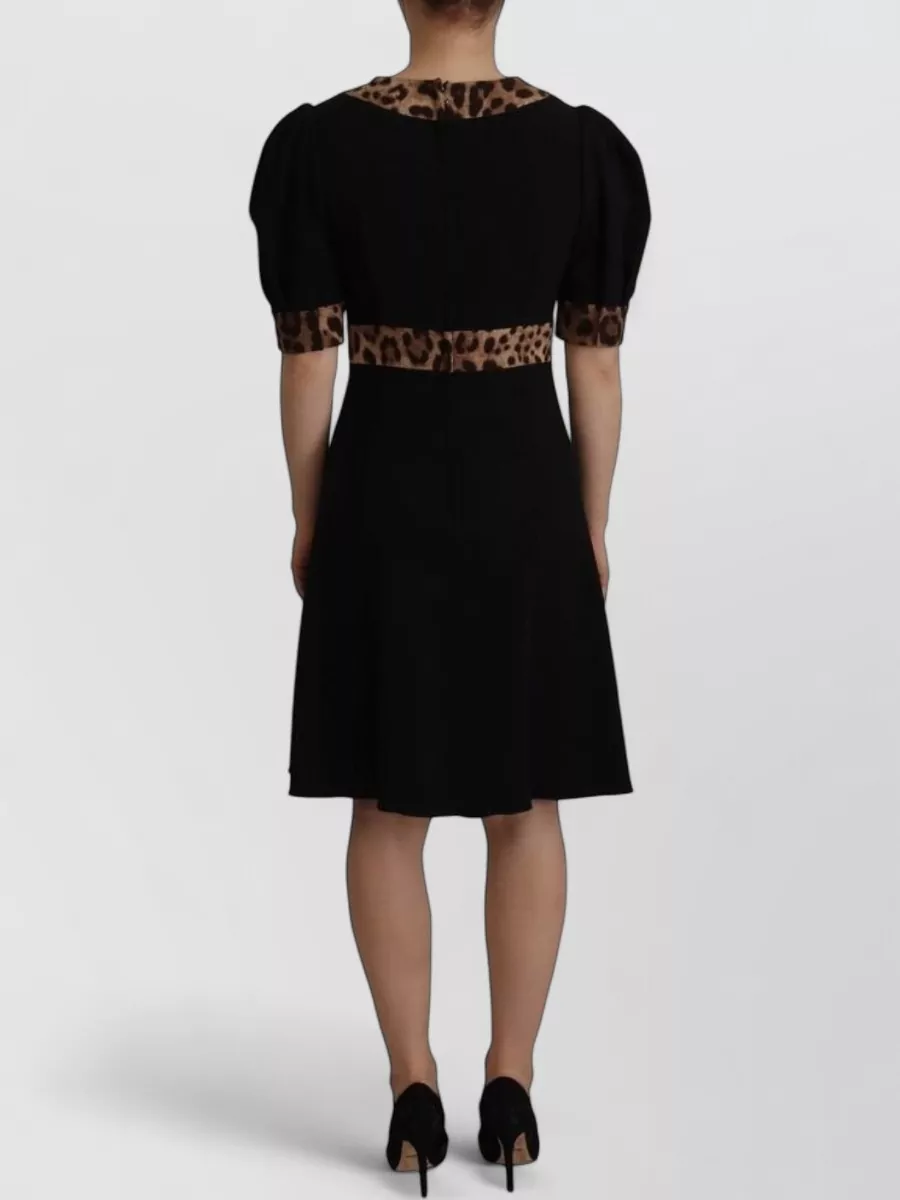 Dolce&Gabbana Leopard-Print Knee-Length Dress