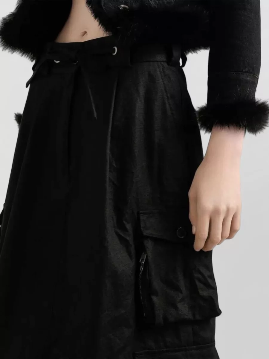 Dolce&Gabbana Mini Skirt Faux Fur Trim Pockets