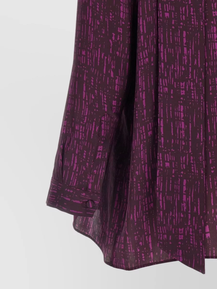 Gianluca Capannolo Silk Printed Long-Sleeve Blouse