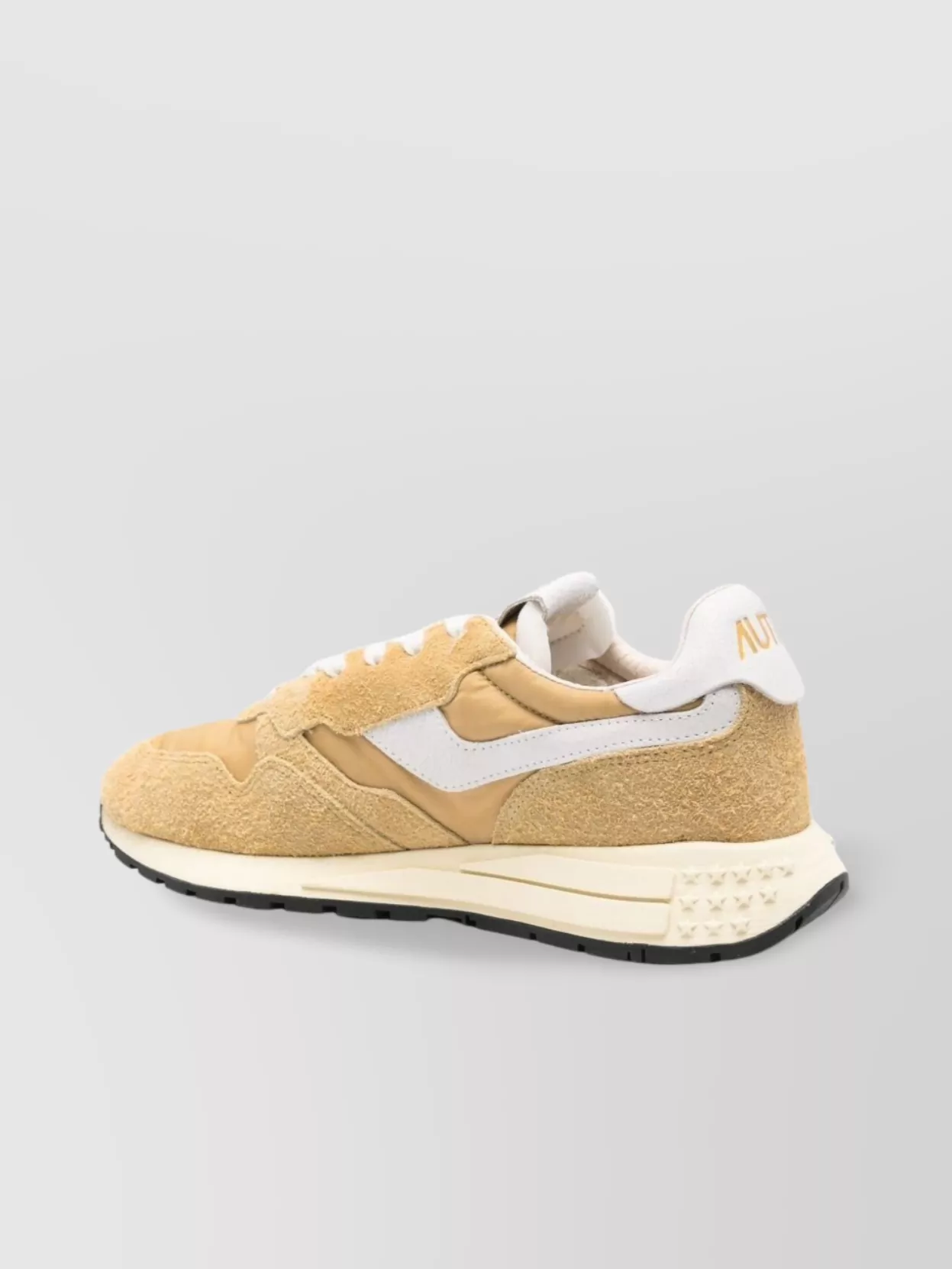 Autry Round Toe Rubber Sole Textured Panels Sneakers