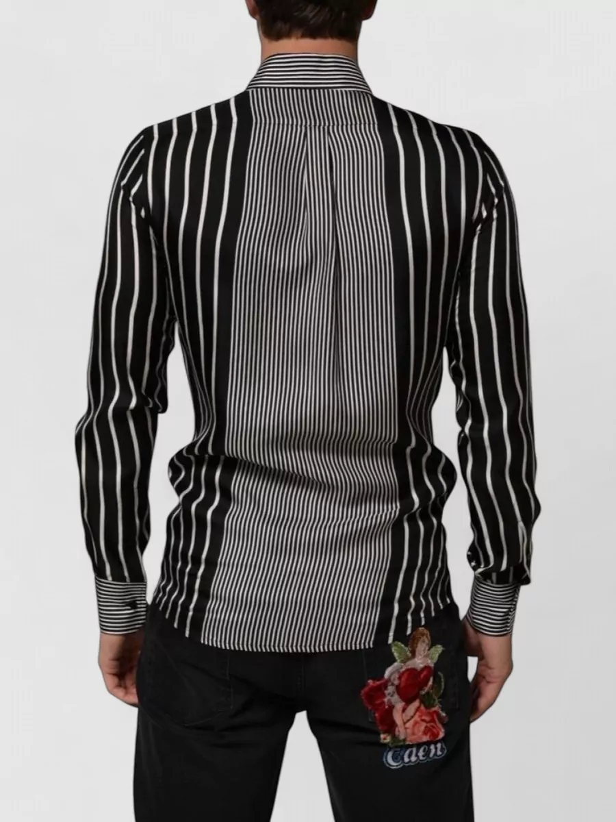 Dolce&Gabbana Silk Striped Dress Shirt