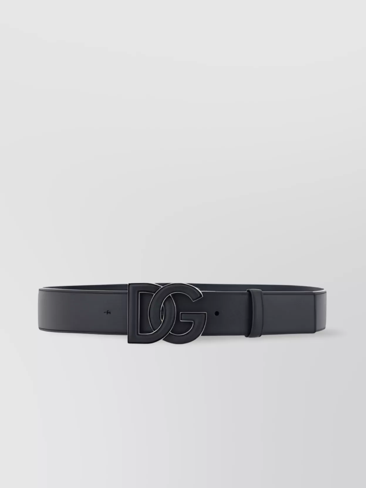 Shop Dolce & Gabbana Adjustable Calfskin Logo Belt With Matte Finish