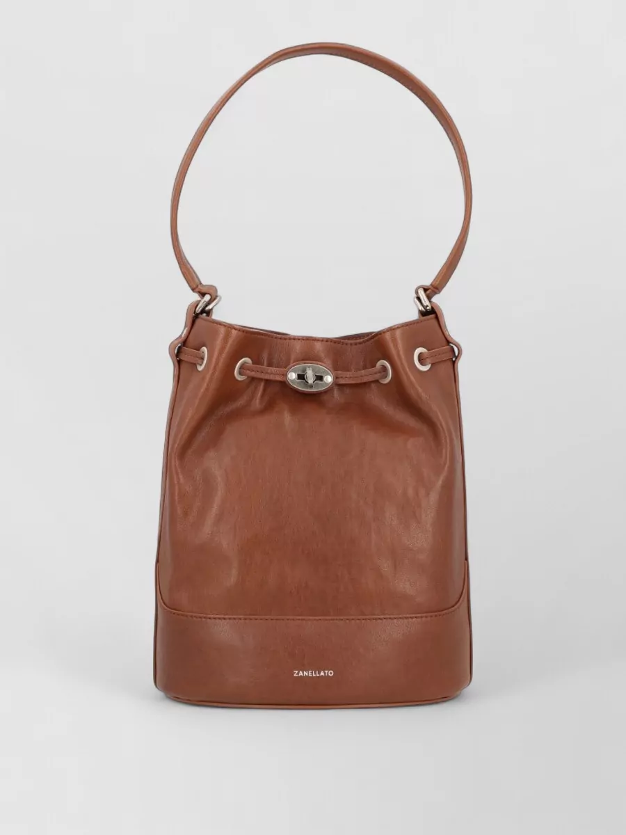 Zanellato Bucket Shoulder Bag Adjustable Strap In Brown