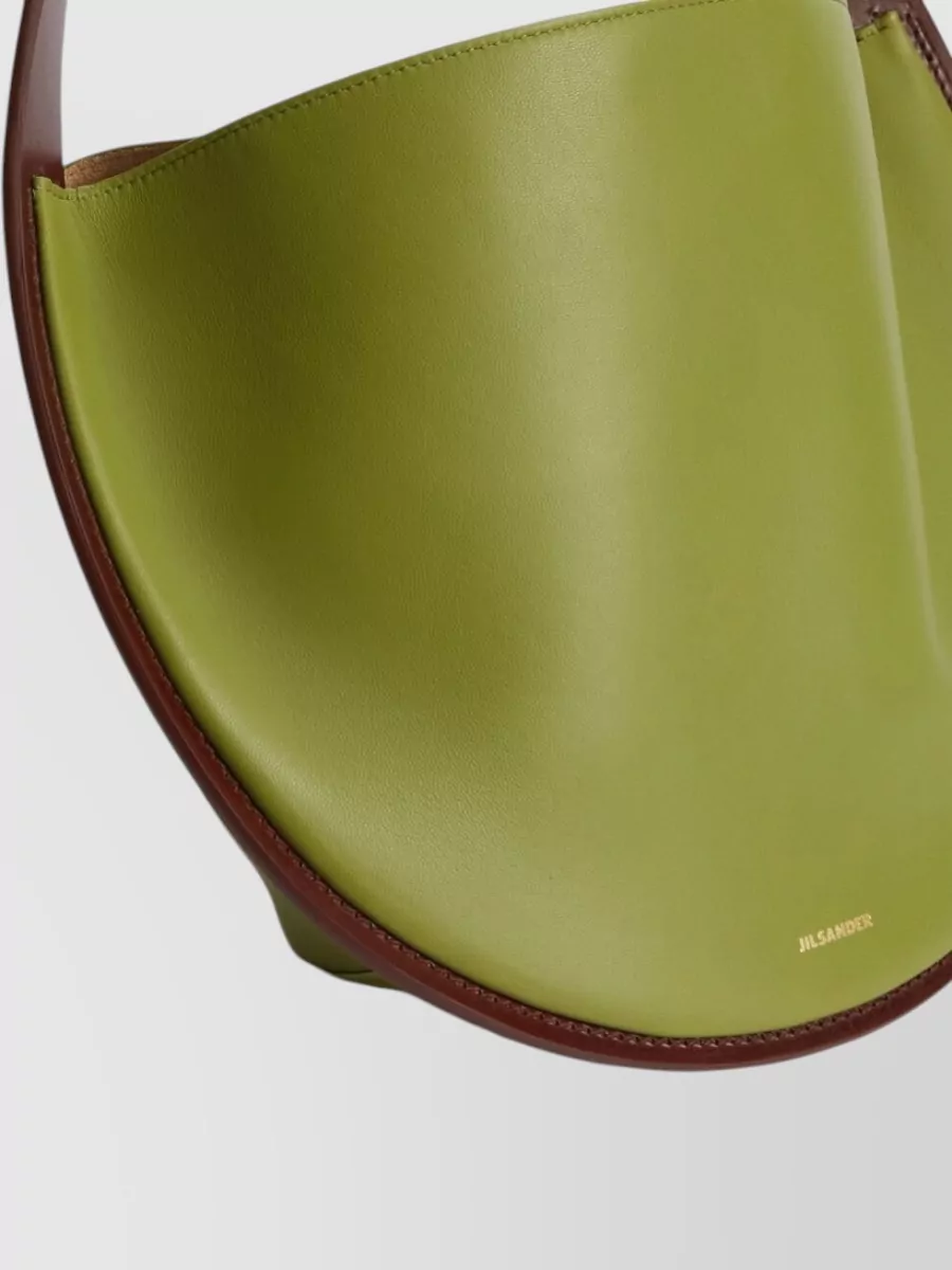 Jil Sander Pivot Leather Shoulder Bag