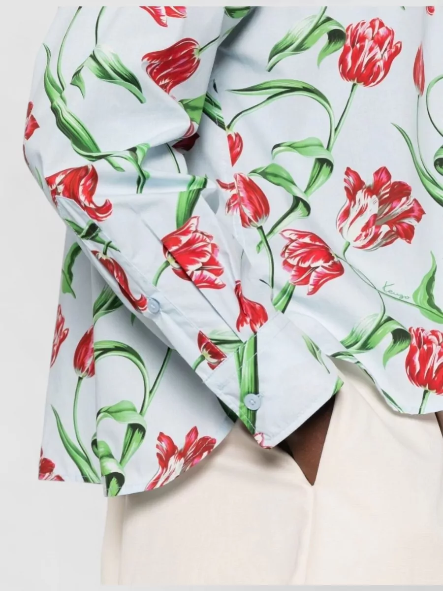 Kenzo Floral Print Long Sleeve Shirt