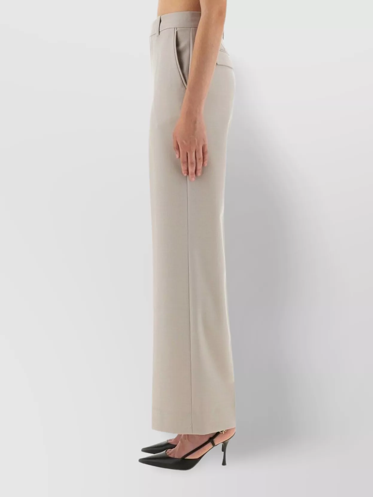 Victoria Beckham Straight Leg Trousers With Wide-Leg Design