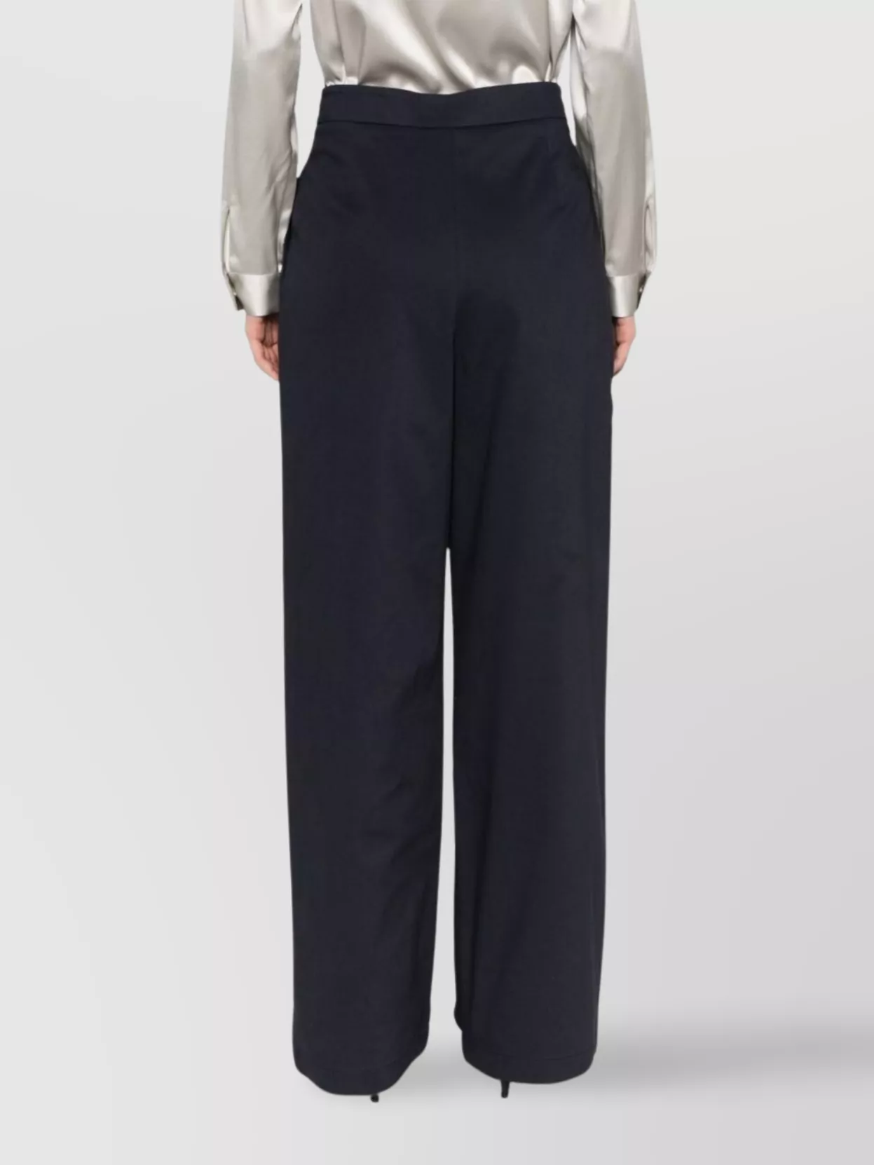 Shop Emporio Armani High Waist Pleated Wide-leg Trousers