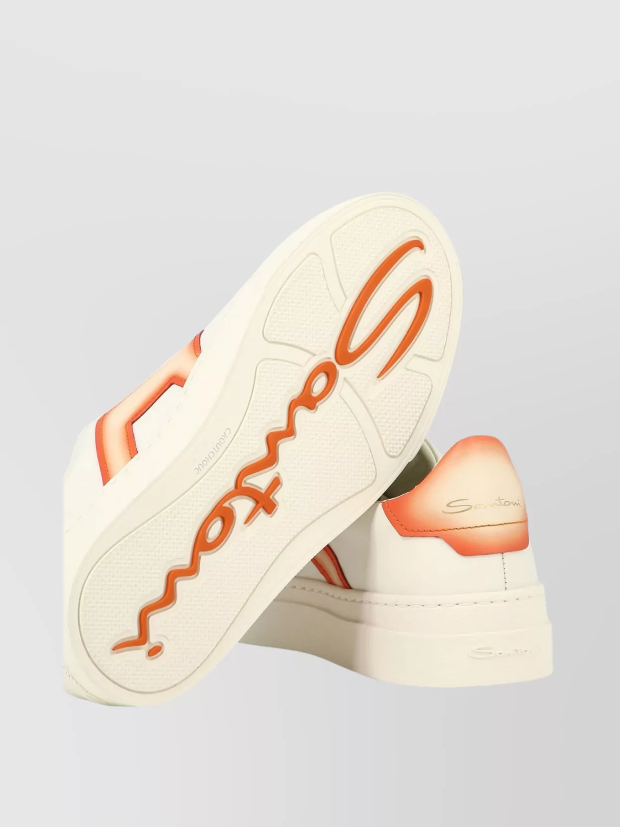 Santoni Leather Sneaker Round Toe