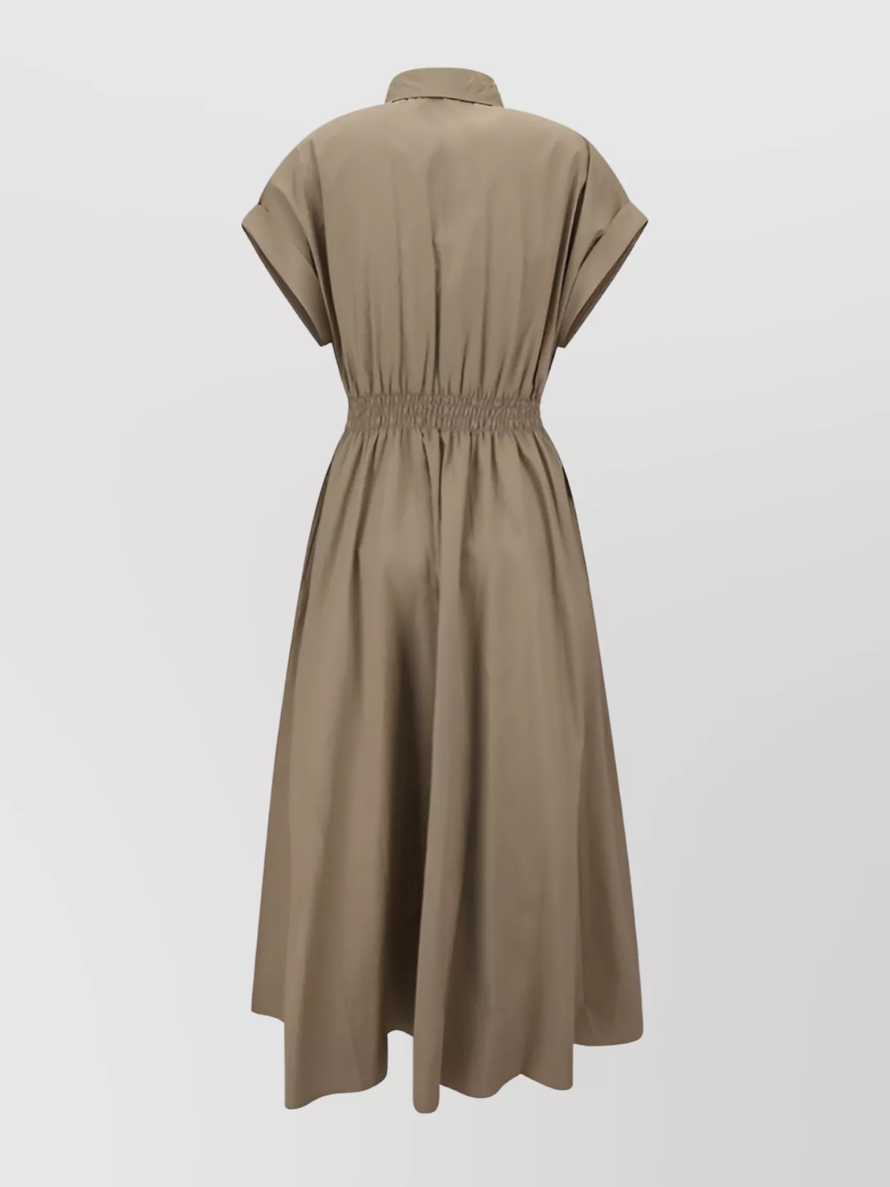 Miu Miu Poplin Shirt Dress Waist Gathering Detail