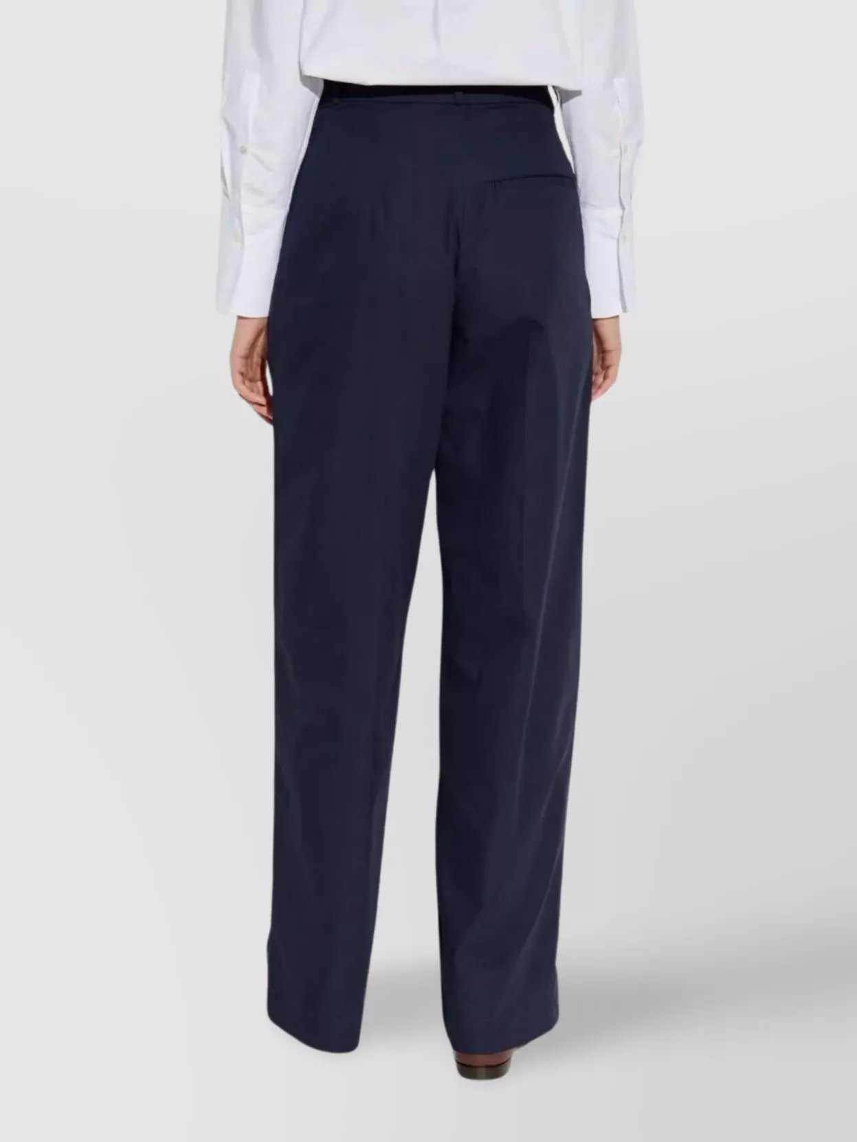 Apc A.p.c. Veronica Pleated Cotton Trousers Clothing In Blue