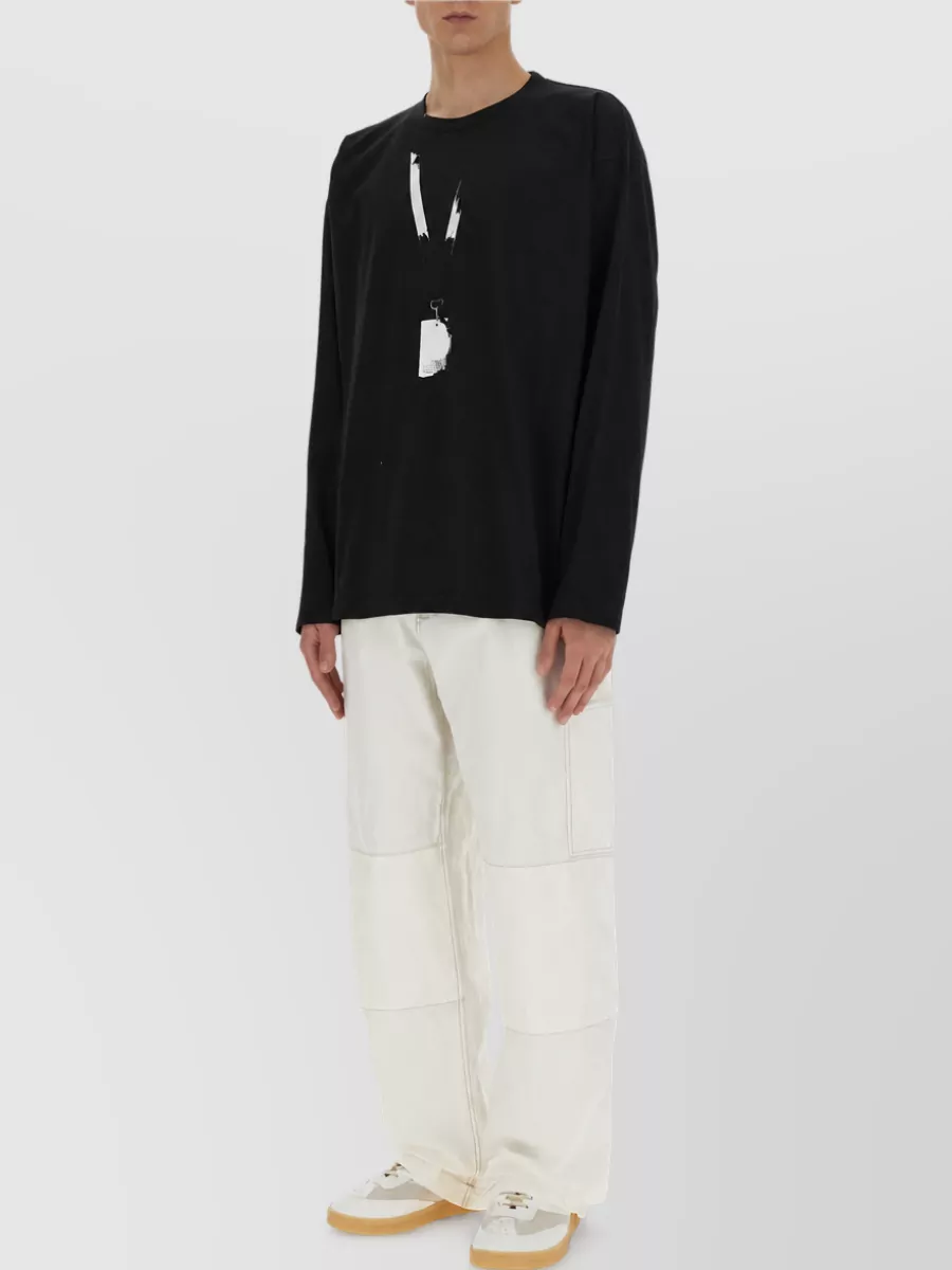 Mm6 Maison Margiela Cotton Wide-Leg Trousers