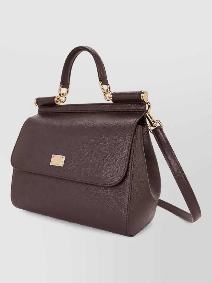 Dolce&Gabbana Sicily Large Leather Shoulder Bag