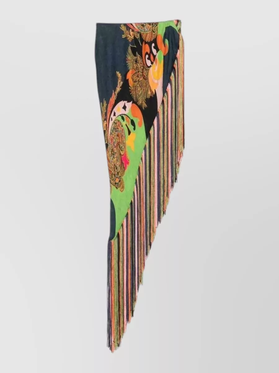 Etro Fringed Paisley Jacquard Scarf