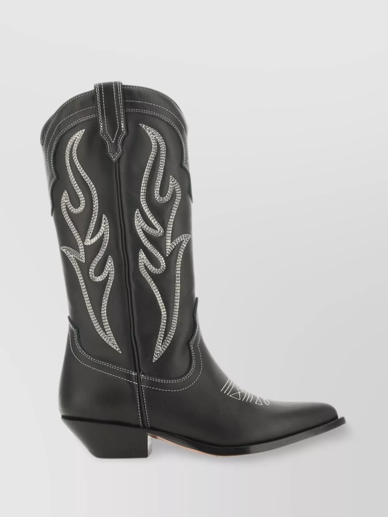 Shop Sonora Stitched Cuban Heel Boots With Embroidered Detailing