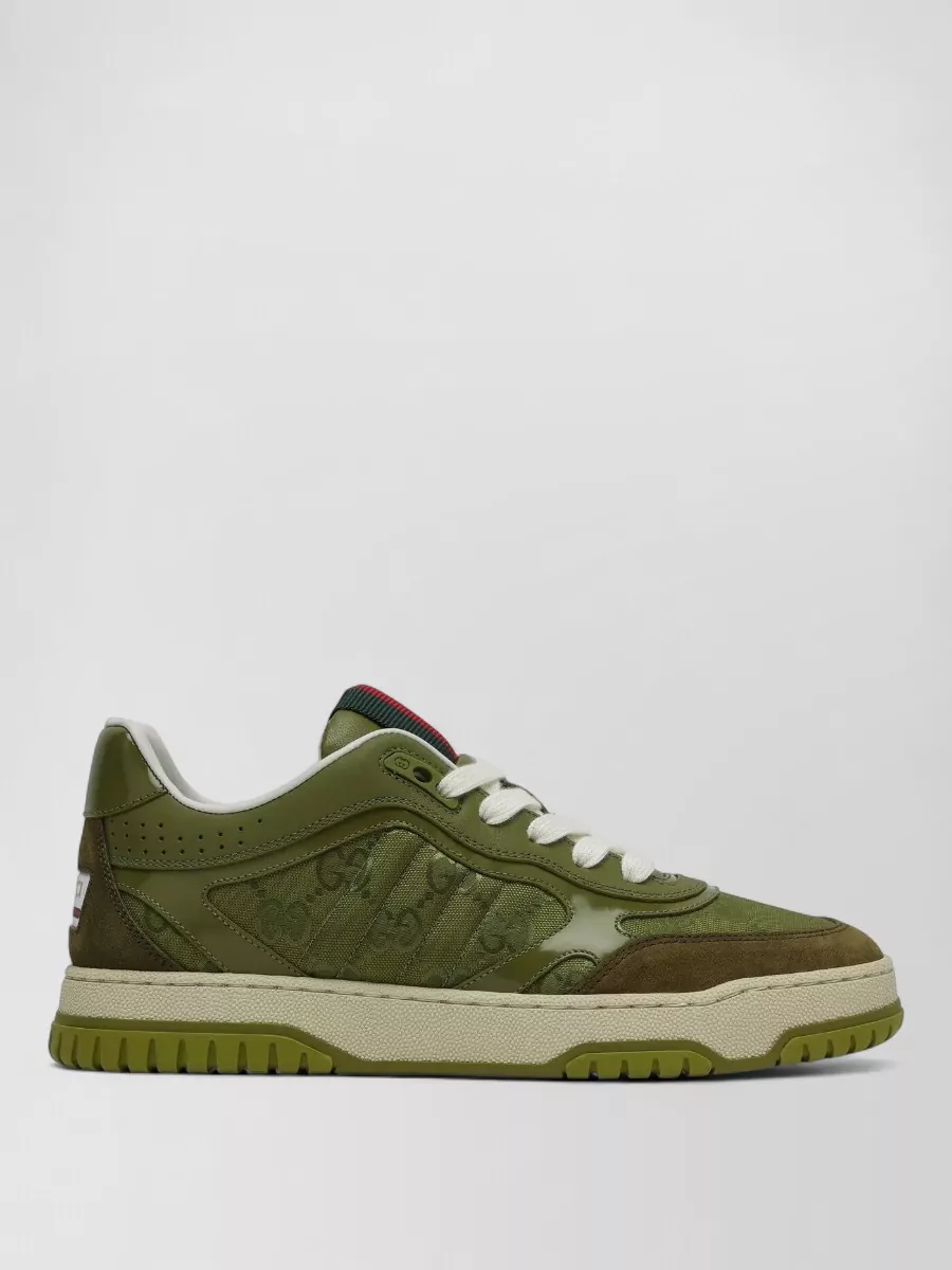 Gucci Low Top Sneakers Contrast Sole Design