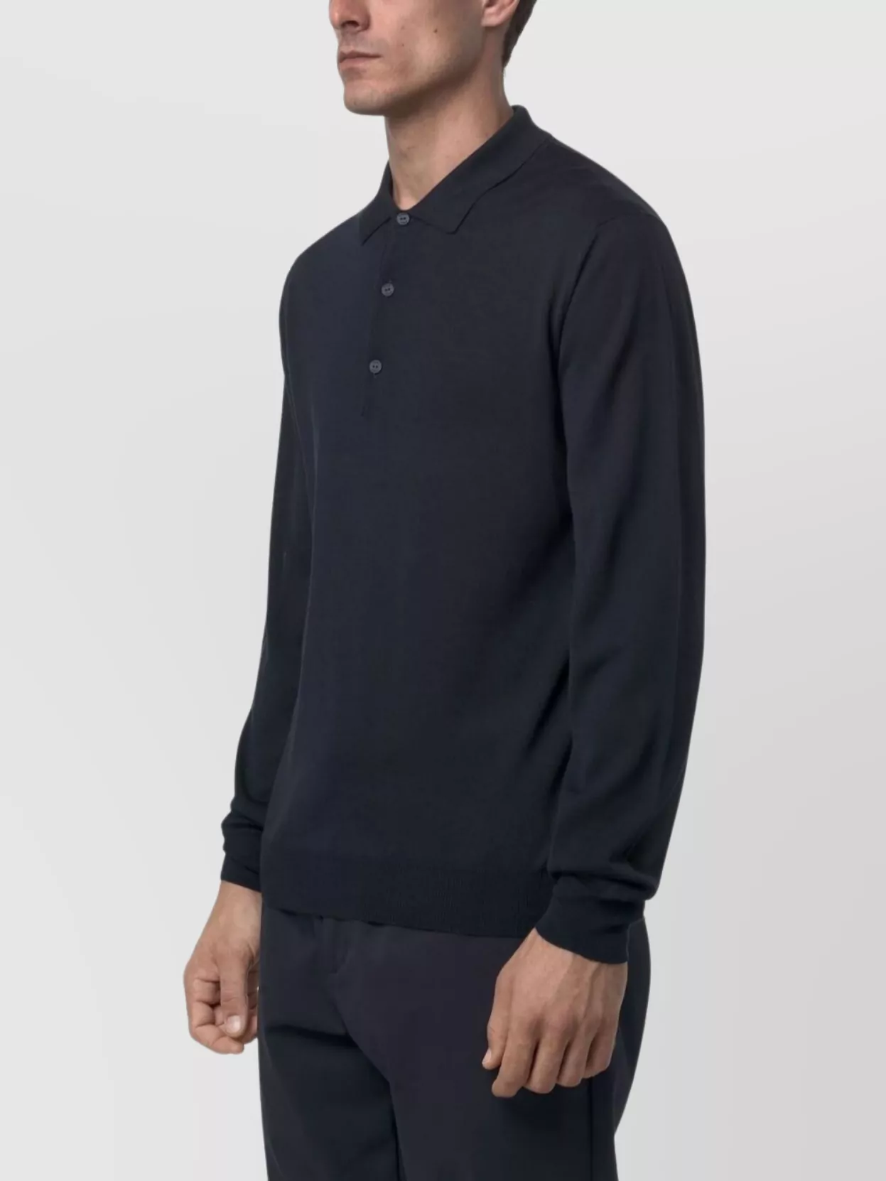K-Way Merino Wool Blend Striped Polo Sweater
