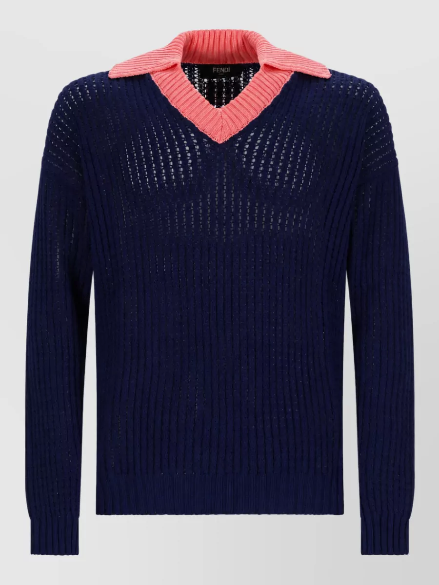 Fendi Cable-Knit Tank Top