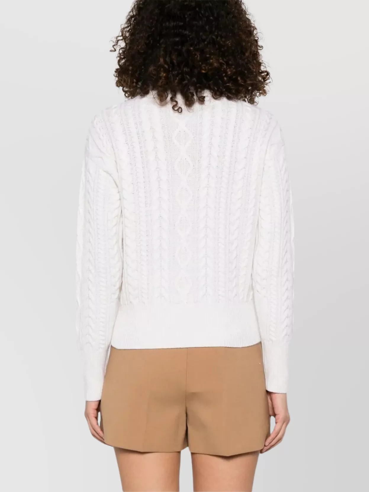 Max Mara Cable Knit Crew Neck Long Sleeve