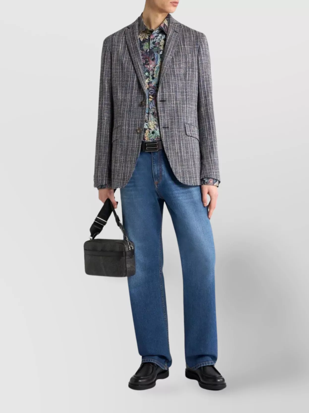 Etro Floral Print Long Sleeve Button-Down Shirt