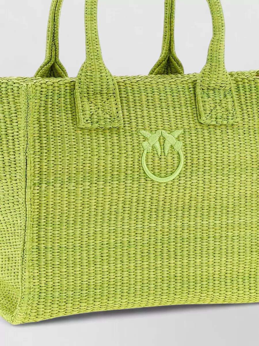 Pinko Mini Raffia Beach Bag