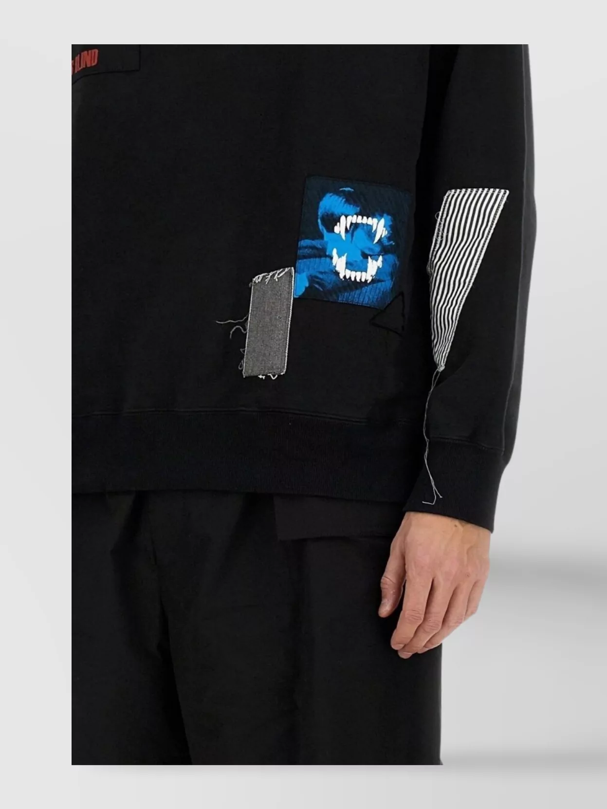 Undercover Crew Neck Patchwork Sweater
