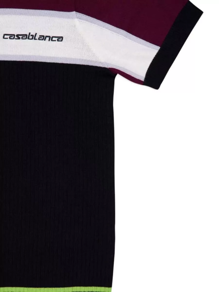 Casablanca Stripe Merino Polo Shirt